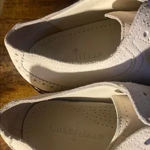 Cole Haan White Suede Oxfords with Blue Laces Cole Haan | Shoes | Cole Haan White Suede Oxfords With Blue  main image 3